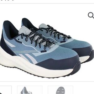 WOMEN REEBOK WORK FLOATRIDE ENERGY DAILY SAFETY TOE BLUE WHITE WORK size 8W NEW